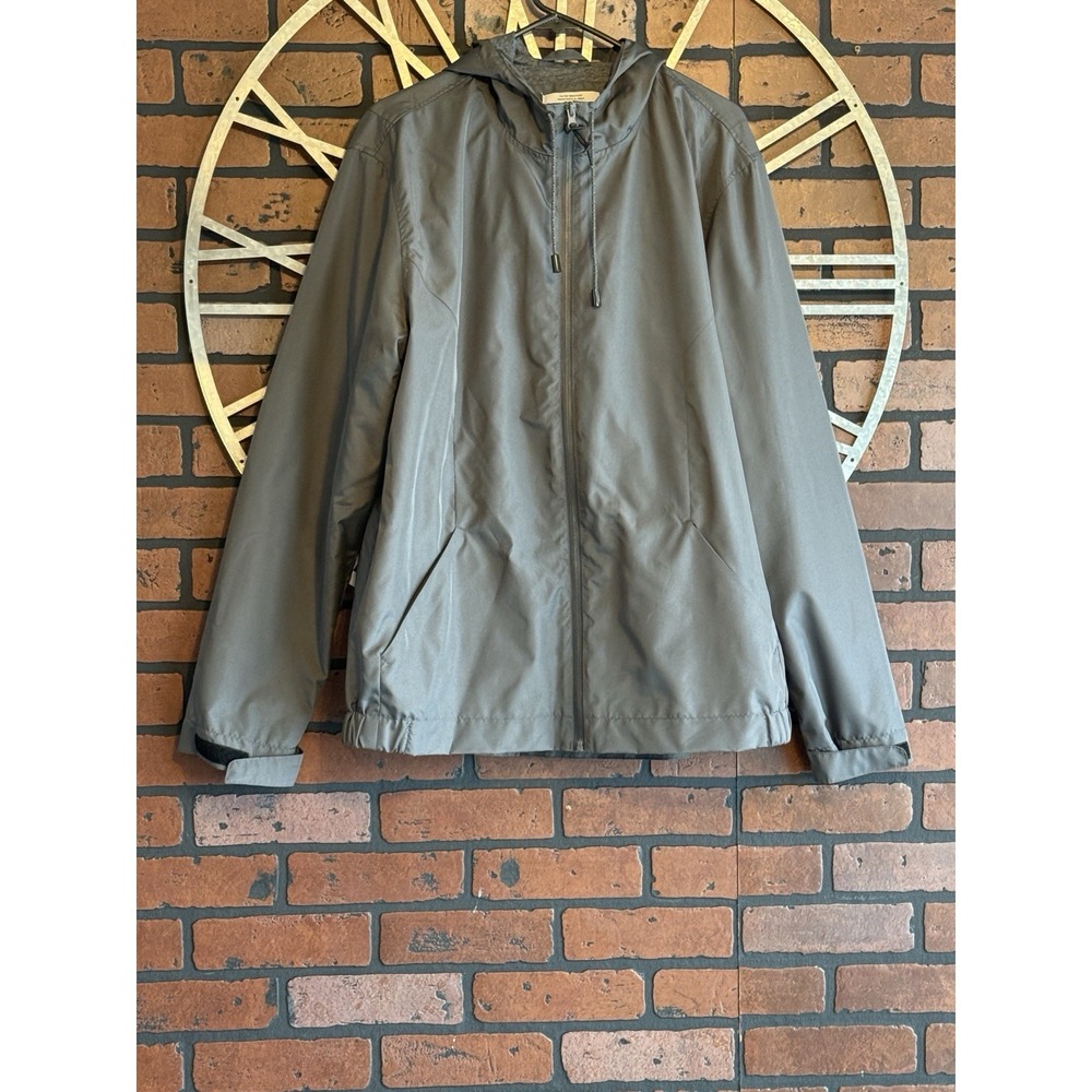 Goodfellow & Co Men's Water Resistant Hooded Windbreaker Jacket Gray L